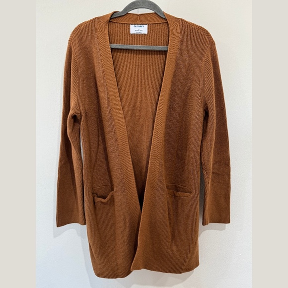 Shaker-Stitch Long-Line Open-Front Sweater - Picture 1 of 3